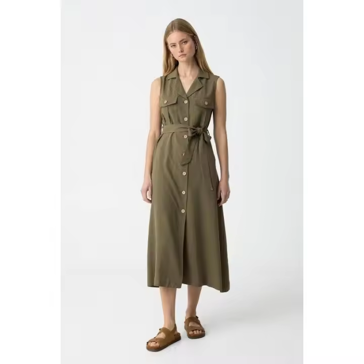 Marcas Mujer Ropa Tiffosi Tiffosi mujer Vestidos y monos  Vestido largo - Tiffosi- Favo_1 verde - 1