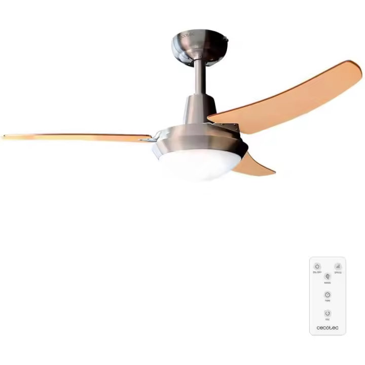 Cecotec Ventilador de Techo con Mando a Distancia y Luz EnergySilence Aero 480. 65 W, 106 cm de Diámetro, 3 Aspas Reversibles - 1