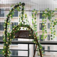 Luces De Navidad Solares Impermeables Con Hojas De Arce 10M/5M/2M Decoración De Jardín Para Bodas Y Fiestas Instalación Sencilla Sin Cable - details 2