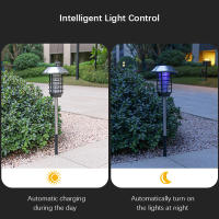 Lámpara Asesina De Mosquitos Solar 2 En 1 Con Luz UV Impermeable Para Jardín Camping Iluminación De Paisaje LED Regalo - details 1