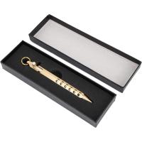 Pluma de la firma, bolígrafos de escritura de estilo retro laton tinte de gel, suministros de escuela de oficina, artículos de escritura de laton negro para escritura portátil - details 4