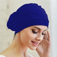 1Pc Gorra De Natación Elástica De Nylon Color Sólido Con Pliegues Protección De Pelo Largo Accesorios Deportivos Para Piscina - details 1