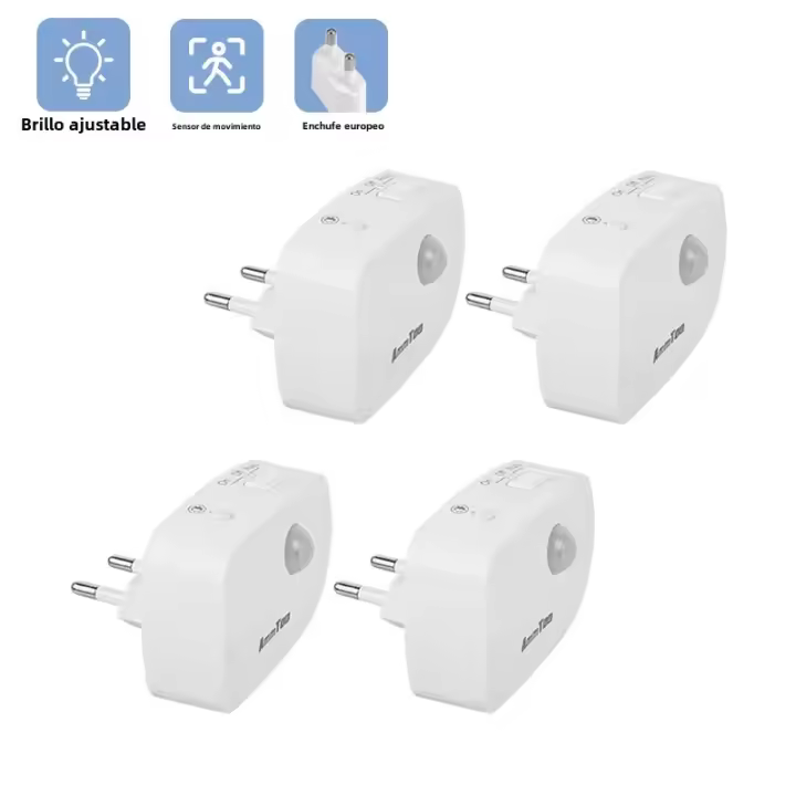 Lámpara Nocturna LED Con Sensor De Movimiento Lámpara De Noche Para Decoración De Habitaciones Y Armarios Con Enchufe EU Luz De Noche Rectangular Para El Hogar - 1