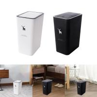 Bandeja De Basura Con Tapa Para El Hogar Adecuada Para Sala De Estar Y Baño Material PP Tamaño Compacto - details 4