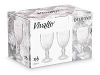 Arte Regal Set de 6 copas diamante transparente 220 ml - details 2