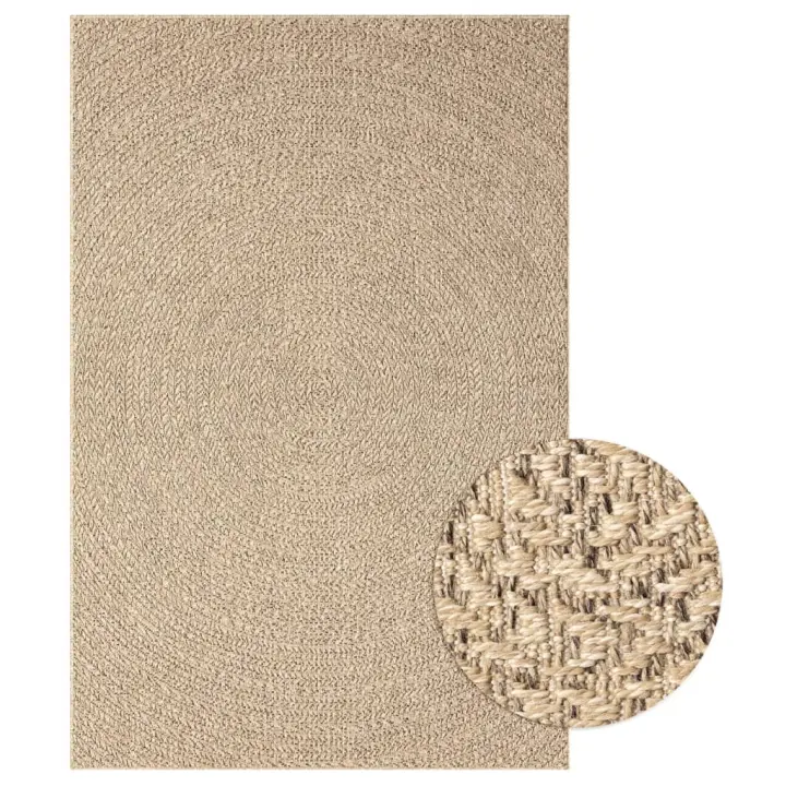 vidaXL Alfombra ZIZUR apariencia de yute interior y exterior 140x200cm - 1