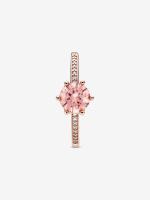 Pandora-Anillo with Bright Pink Crown-Baño de Gold Rose de 14 K - details 2