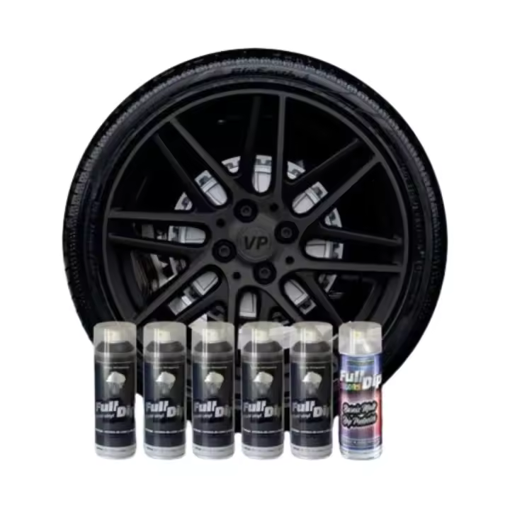 AutoFullCar - PACK 5 SPRAYS FULL DIP - NEGRO METALIZADO PROTECCION MATE - 400ml Unidad - 1