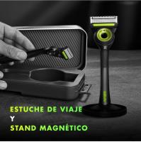 Gillette Labs Edición Neon Night Maquinilla de Afeitar para hombre + 2 Cuchillas de Repuesto Base Magnética y Estuche viaje - details 2