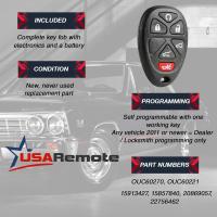 Mando a distancia universal sin llave para Chevrolet Cadillac OUC60270/OUC60221 - details 2