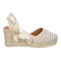 PuntoSalao Sandalias plateadas de cuña media en yute para mujer 5Q82 - details 1