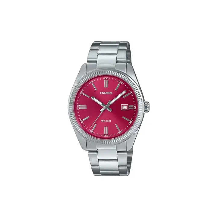 Reloj Casio Collection Acero Color Rojo Mtp-1302pd-4avef, 44,2 mm - 1