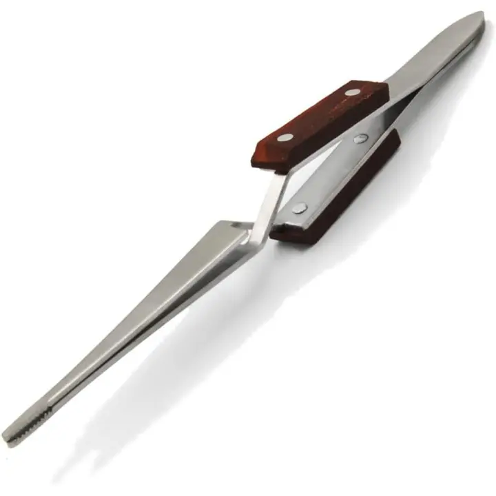 Pinzas de soldadura de precisión industrial con mango de fibra, pinzas cruzadas, punta fina, rectas, de acero inoxidable para reparación de equipos electrónicos, etc. - 1