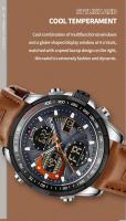 Reloj Deportivo NAVIFORCE NF9197 Para Hombres Con Pantalla Dual Luminosa Resistente Al Agua Cuero Genuino Reloj De Cuarzo - details 7