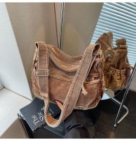 Bolso De Hombro Casual De Denim Lavado Resistente Al Desgaste Con Múltiples Bolsillos Y Gran Capacidad Para Mujer - details 16