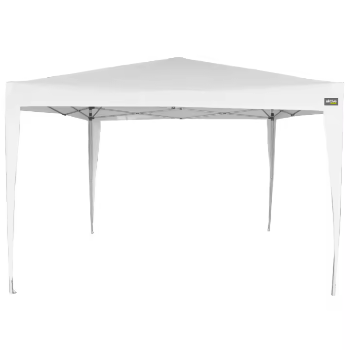 Cenador plegable y ajustable en altura 300x300x240/250 cm blanco Aktive - 1