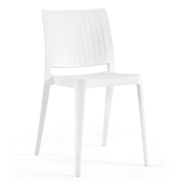 Silla JOHN, apilable,  polipropileno blanco* - 1