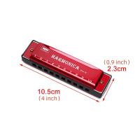 Harmonica Diatónica De 10 Agujeros En Clave De C Para Principiantes Y Niños Con Estuche Regalo Ideal Para Aprender a Tocar - details 13