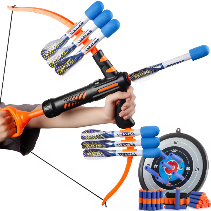 Juego De Arco Para Niños Set De Flechas De Espuma Duraderas Juguete Deportivo Para Exteriores Regalo Para Niños Y Niñas Para Halloween Y Navidad - 1