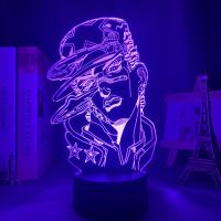 Lámpara Nocturna 3D Anime JoJo Bizarre Adventure Para Decoración De Dormitorio Luz LED Figura Jojo Jotaro Kujo Regalo De Cumpleaños - details 6