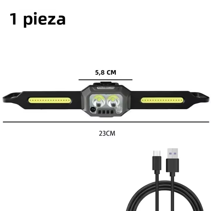 Linterna Frontal LED Recargable De Alta Potencia Con Lámpara De Casco Para Convoy Duración Larga Y Luz Ultra Potente - 1