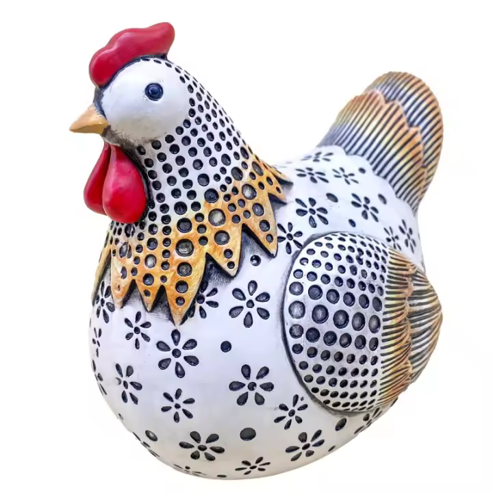 Signes Grimalt ORIGEN Home Decor Gallina Animales | Figura de Gallina Rojo - 13x14x11cm 33163 - 1