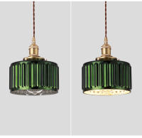 Lámpara Colgante Minimalista Japonesa De Vidrio Creativa Y Personalizada LED Verde En Bronce Para Iluminación De Habitaciones Y Salones - details 16