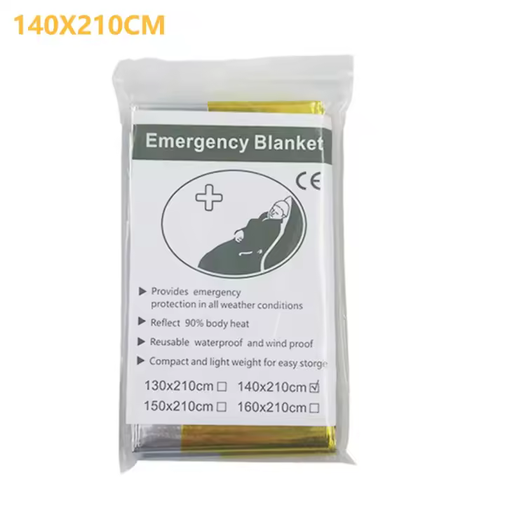 Manta De Emergencia Solar Térmica Para Exteriores Y Senderismo VAKIND Pack De 1/5 Aluminio Aislante Para Supervivencia En La Naturaleza - 1