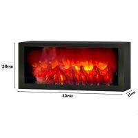 ARISE SHOP-Luz de Llama Decorativa para Chimenea Eléctrica Empotrada Incorporada, con Juego de Leños Efecto Decorativo Negro,USB,funciona con pilas. - details 1