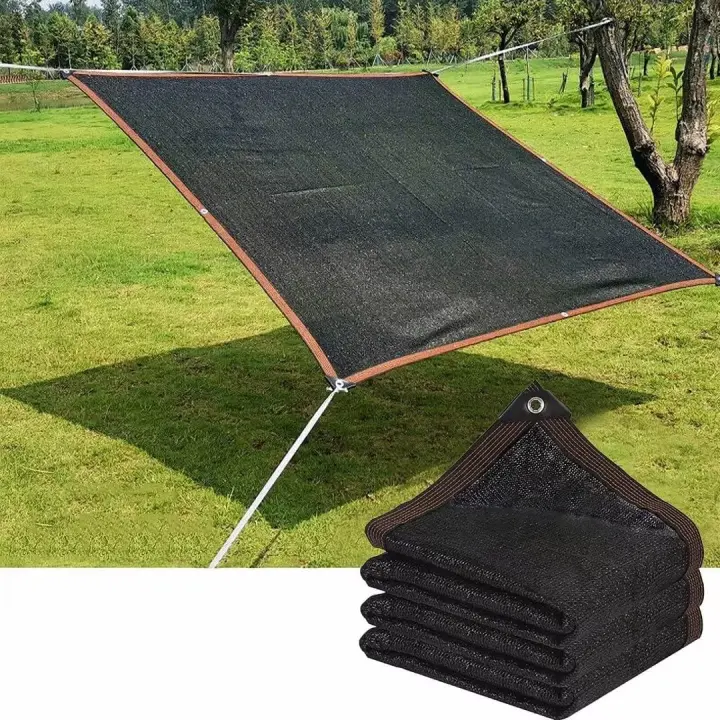 SOMY 6x6 m Tela de Sombra HDPE Protección Transpirable Rayos 90-95% UV para jardín Terraza Red de protección Solar Accesorio para sombrilla y Vela de Sombra - 1