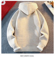 Chaqueta De Punto Para Hombre Con Capucha Cálida Y Acolchada Estilo Casual Para Otoño E InviernoAbrigo De Poliéster Con Cierre De Cremallera - details 10
