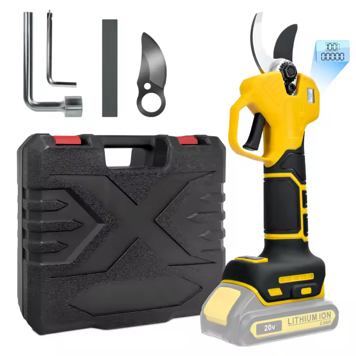 Tijeras De Poda Eléctricas Sin Cable 30mm De Aleación De Aluminio Con Motor Sin Escobillas Para Frutas Y Bonsai Compatible Con Batería Dewalt 20V (no Incluye Batería) - 1