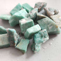 Piedra De Amazonita Natural Cristal Reiki Energía Mineral Especímenes Decoración De Hogar Regalo De Navidad Piedra Rugosa - details 3