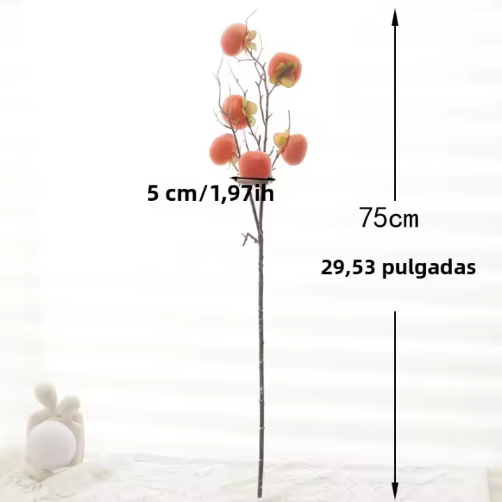 Modelo De Fruta De Persimón Artificial Decoración Para Fotografía Boda Casa Regalo Navidad Halloween Agradecimiento DIY Plantas Falsas - 1