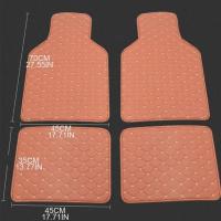 Alfombrillas De Piso Para Coche 4 Piezas Universales En Cuero PU Para Automóviles Camiones SUV Alfombras Delanteras Y Traseras Accesorios De Coche - details 3