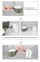 TARKA Caja De Almuerzo Para Camping Con Taza De Acero Inoxidable Set De Cocina Al Aire Libre Utensilios De Comedor Militar - details 6