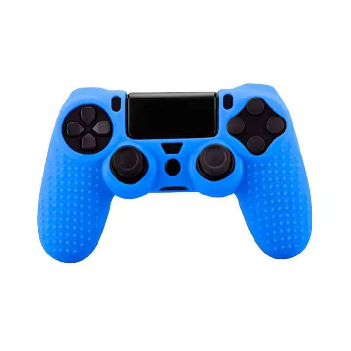 Ociodual Funda de Silicona Compatible Con Mando PS4/Slim/PRO Azul Carcasa Cubierta Anti Caídas Golpes Goma Flexible Suave - 1
