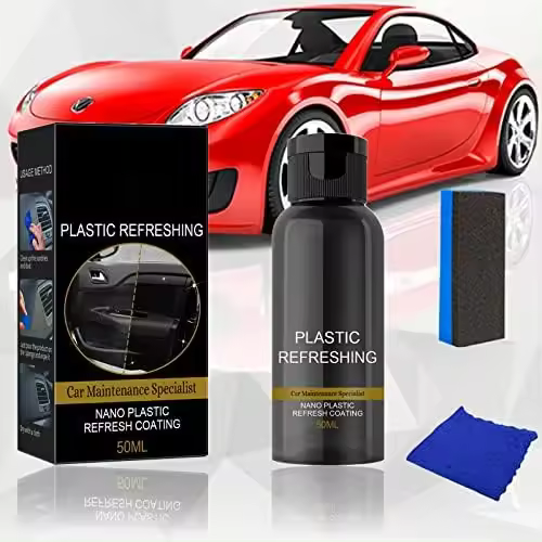 2024 NUEVO Agente de recubrimiento revitalizante de plástico, Agente de restauración de piezas de plástico para automóvil, Recubrimiento refrescante de nanoplástico, Agente de limpieza interior automotriz (50 ml 1PCS) - 1