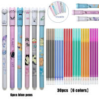 Set De 36 Piezas De Lápices De Gel Erasables 6 Colores Punto Fino 0.5mm Secado Rápido Recargables Para Oficina Y Escuela - details 2
