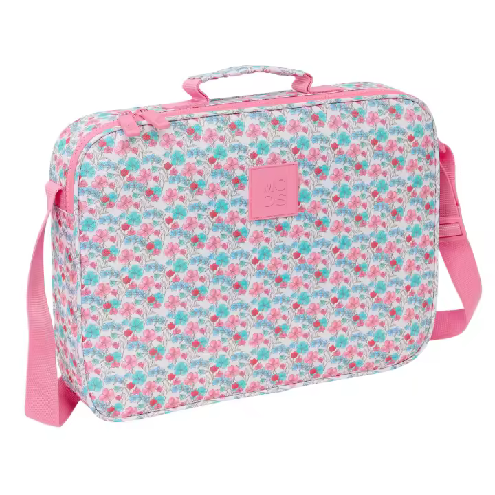 CARTERA EXTRAESCOLARES MOOS FLORES 38x28x6CM, safta, maletin infantil, maletin portatil, - 1