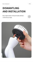 Cepillo De Limpieza Eléctrico Multifuncional Sin Cable Con Mango Largo Y Retráctil Para Baño Y Cocina Material Plástico - details 7