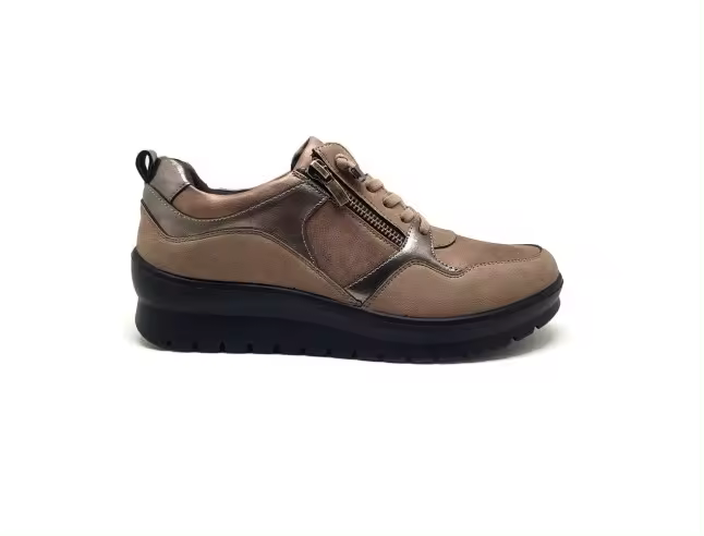 BALLERI SNEAKER DE MUJER CUÑA COMODA Y BONITA BL2550-2MARRÓN BALLERI - 1