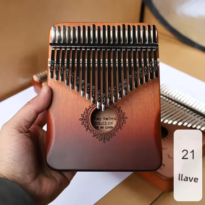 Kalimba 17 Teclas Profesional Piano De Dedos Madera Sólida Veneer Instrumento Musical Regalo De Navidad - 1