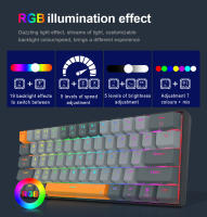Teclado Mecánico De Juego REDRAGON L61 RGB Con Bluetooth 5.0 Y 2.4G Teclas Más Grandes 1.2X Para Usuarios De Mano Grande Compatible Con Computadora Tablet Y Laptop - details 5