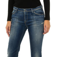 Armani-Pantalones Largos Tejanos Efecto Gastado 3Y5J28-5D1MZ para Mujer