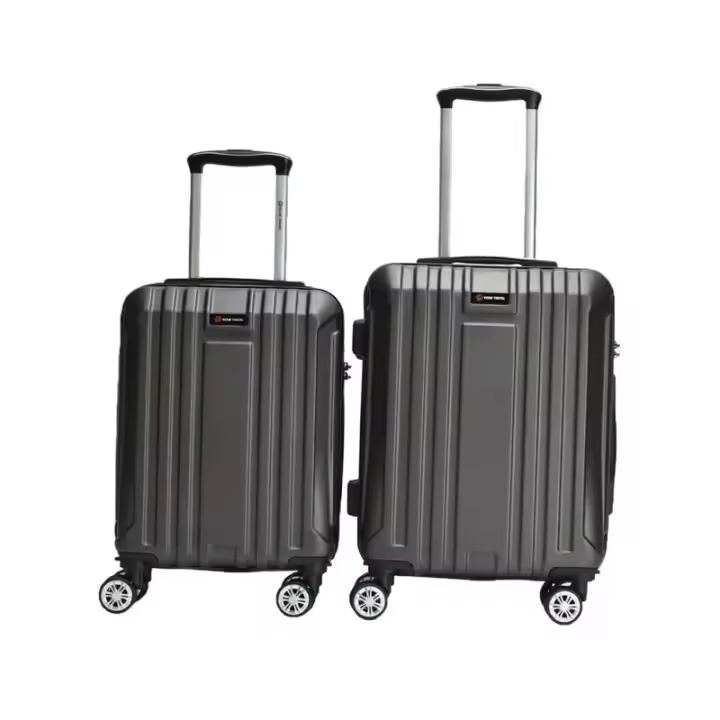 Equipaje de mano Maleta Cabina ABS Ligero y Resistente Set de 2 unidades 55x40x25, 48x35x20 ( Capacidad 10 Kg). Ruedas silenciosas Dobles giratorias 360º. Cerradura antirrobo Lateral Combinación de 3 dígitos. - 1