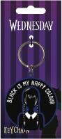 PYRAMID - WEDNESDAY - Llavero Black is my happy - ADDAMS - Material de caucho de calidad -  Ideal para fans del humor oscuro y la onda Addams! ¿Listos para añadir un toque de estilo Wednesday a vuestro día a día? - Regalo original para amigos y familiares - details 0