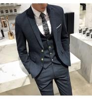 Traje De Moda Para Hombre 2025 (Blazer+Chaleco+Pantalones) Estilo Artístico Casuero Elegante Talla M-5XL Adecuado Para Bodas Y Trabajo - details 25