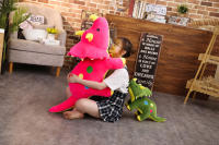 Juguete De Peluche Grande 40cm Triceratops Stegosaurus Creativo Dinosaurio Relleno Para Niños Regalo De Cumpleaños Material Suave - details 5
