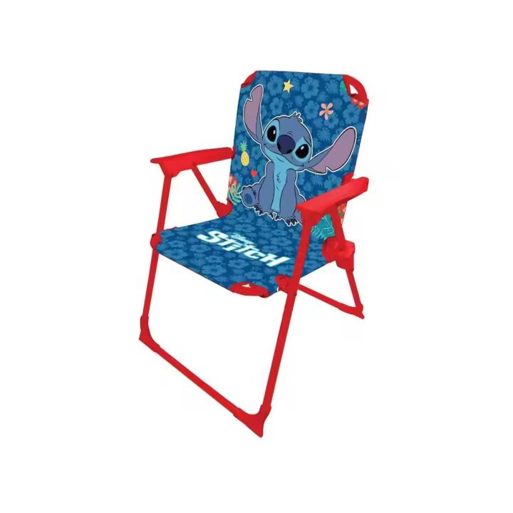 Silla Plegable con Brazos de 38x32x53cm Animado, Silla para  Niños para Playa, Camping, Ligero y  Cómodo de Llevar, Silla Infantil, Resistente y segura, Uso interior/Exterior con cierre de seguridad Stitch, Minnie, Frozen, Spider, Peppa, Canina patrulla - 1